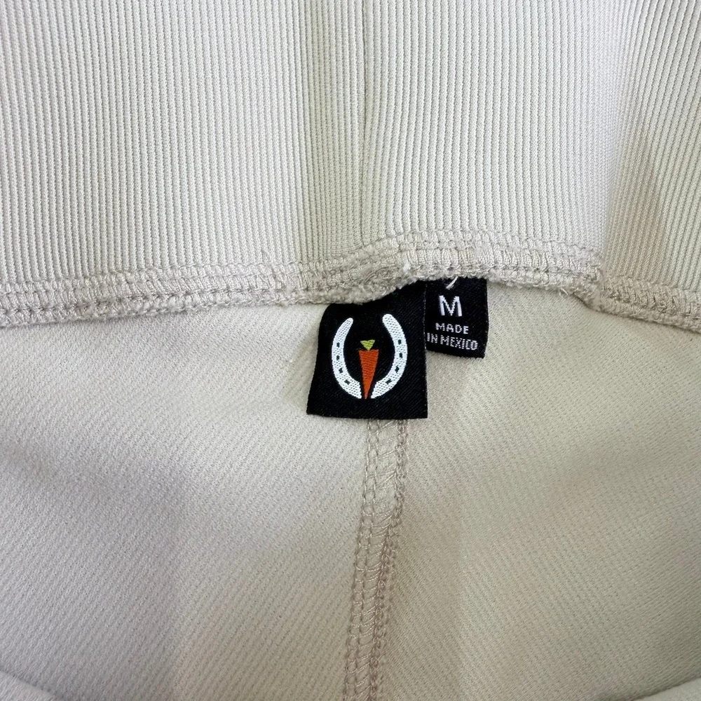 Kerrits Riding Breeches Womens Medium Tan‎ Microcord Knee Patch Equestrian Pants